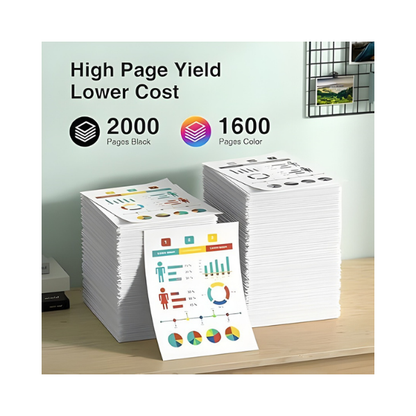 Cartuchos de tinta remanufaturados 962XL – preto e colorido, rendimento de 250 páginas