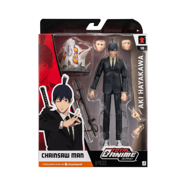 Total Anime Aki Hayakawa – 6.5" Chainsaw Man Figure with Fox Devil & Gear