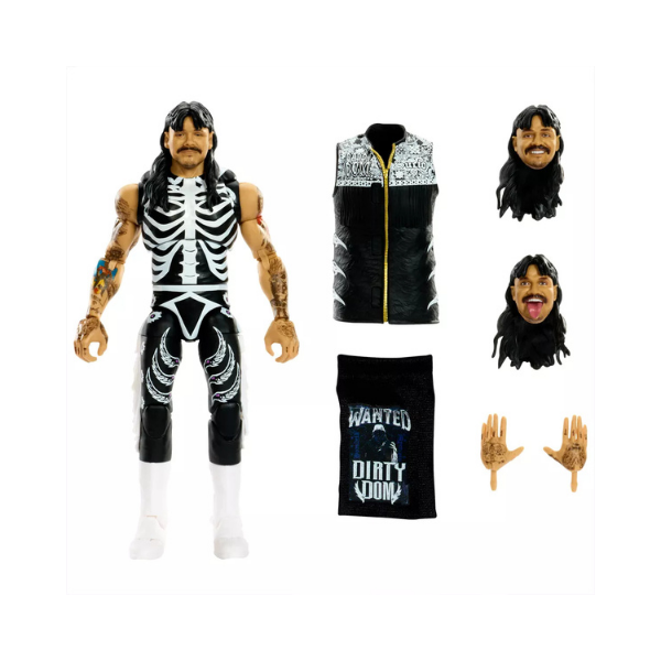 WWE Ultimate Edition Dirty Dominik Mysterio Series 29 Mattel 6-Inch Action Figure with Extra Heads, Hands & Accessories