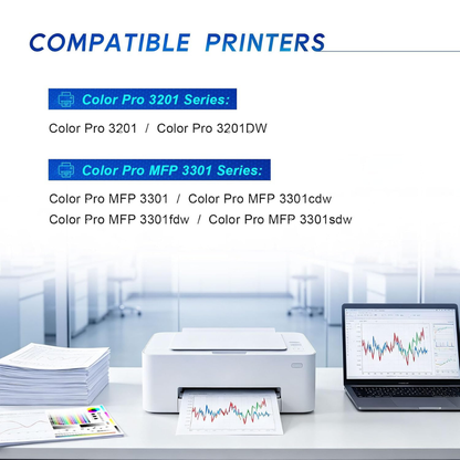 MEGAIN 218X Toner 4-Pack for HP 3201dw 3301cdw 3301fdw 3301sdw
