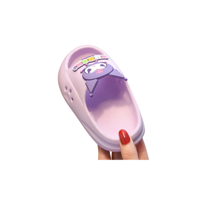 Kuromi Purple EVA Slides – Soft Indoor Slippers for Women (US 5.5–6)
