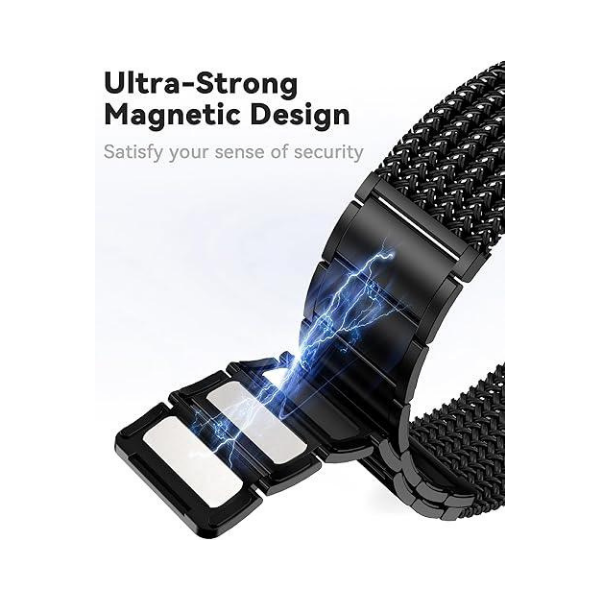 Magnetic Stainless Steel Mesh Band for Apple Watch – Secure & Stylish Fit