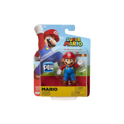 Super Mario 4 inch Articulated Action Figure with POW Block Accessory