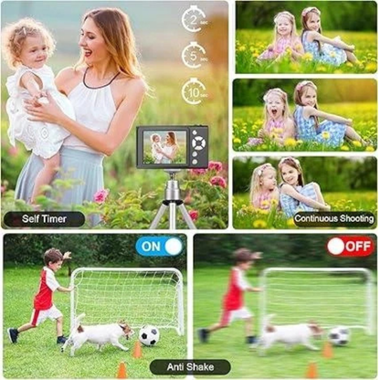 Câmera digital SONSHUYI H12 de 48 MP para crianças e iniciantes - Câmera para vlogs