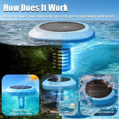 MECHINHUB Solar Pool Ionizer for 40,000 Gallon Pools, Copper Anode