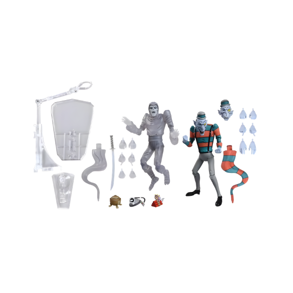 NECA TMNT Creepy Eddie & Shibano Sama Cartoon 2-Pack Action Figure Set Nickelodeon