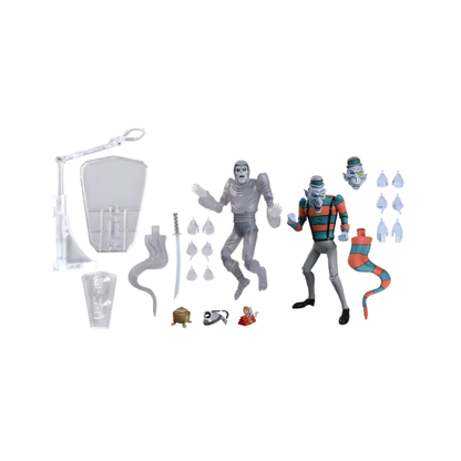 NECA TMNT Creepy Eddie & Shibano Sama Cartoon 2-Pack Action Figure Set Nickelodeon