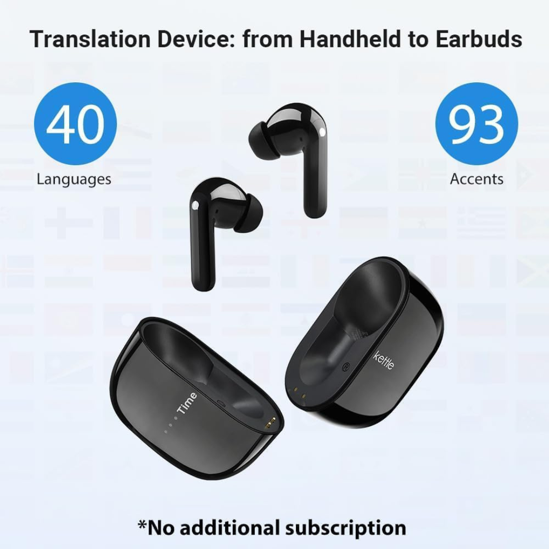 Timekettle M3 Translator Earbuds, Real-Time Voice Translation, Black