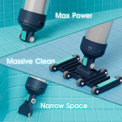 AQUAFYSH HD070C Heavy-Duty Cordless Pool Vacuum – 18.9 GPM, Blue