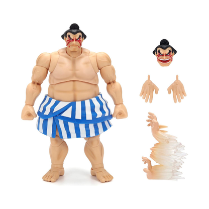 Jada Toys Ultra Street Fighter II E. Honda 1:12 Scale Deluxe Action Figure with Interchangeable Parts & Accessories