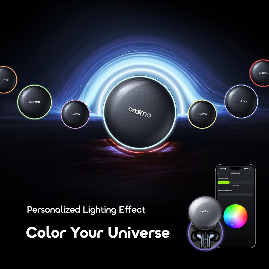 Oraimo SpaceBuds 2 Bluetooth 6.0 AI Translation Earbuds with 52dB ANC