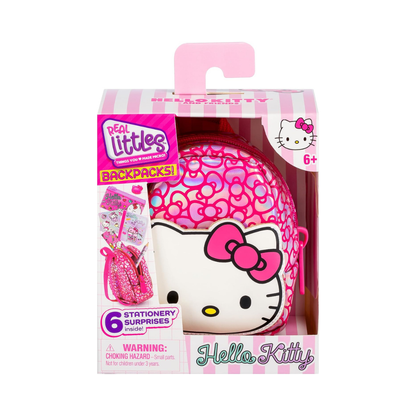 Real Littles Hello Kitty Pink Mini Backpack with Six Stationery Surprises