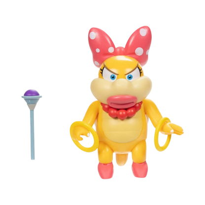 Nintendo Wendy Koopa 4" Action Figure with Wand Accessory for Kids