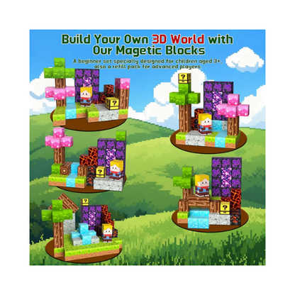 OUGUI 60-Piece Magnetic Blocks Toy Set for Kids Ages 4-8 STEM Learning Fun