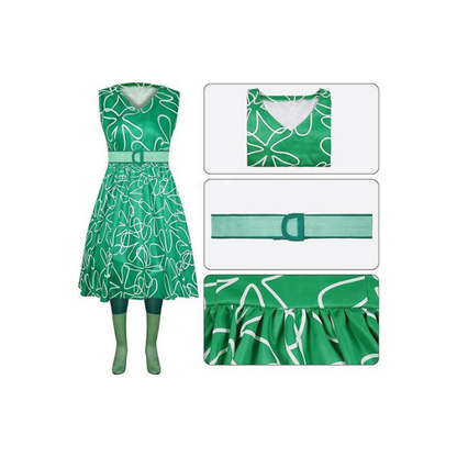 JOYEAR Green Cosplay Dress for Halloween & Role-Playing, Silk Fabric