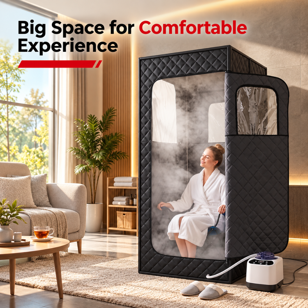 Enhulk Portable Steam Sauna for Home, 1200W 3L Steamer, 9 Heat Levels