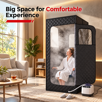 Enhulk Portable Steam Sauna for Home, 1200W 3L Steamer, 9 Heat Levels