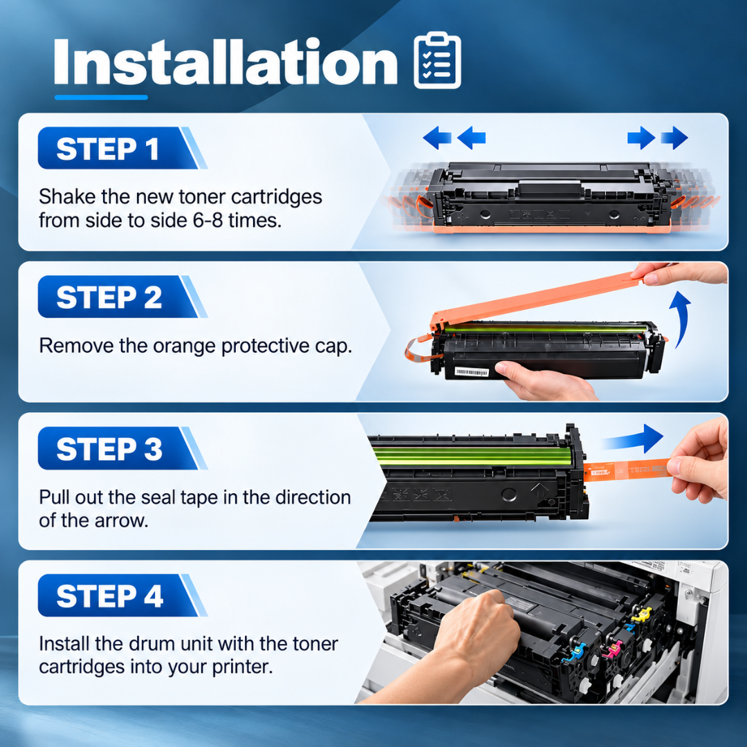 GRESINLY 218X Compatible Toner Cartridge 4-Pack for HP Color LaserJet Pro