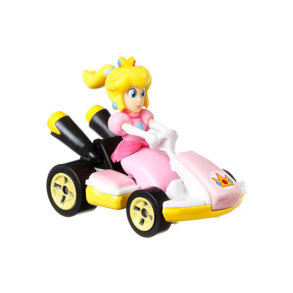 Hot Wheels Mario Kart 4 Pack Die Cast Vehicles Set – Mario Luigi Peach Rosalina Nintendo Kart Racers