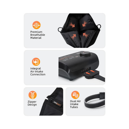 SHINE WELL Leg Recovery System – Air Compression Massager, 11 Intensities