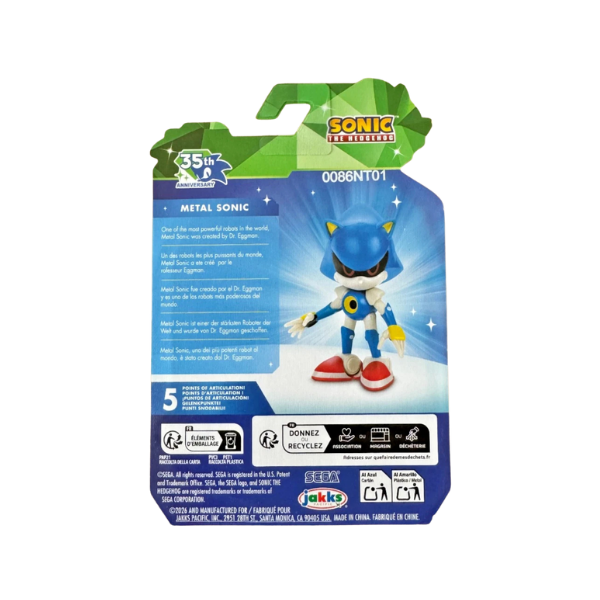 Sonic 35th Anniversary Metal Sonic 2.5" Mini Figure Jakks Pacific Collectible