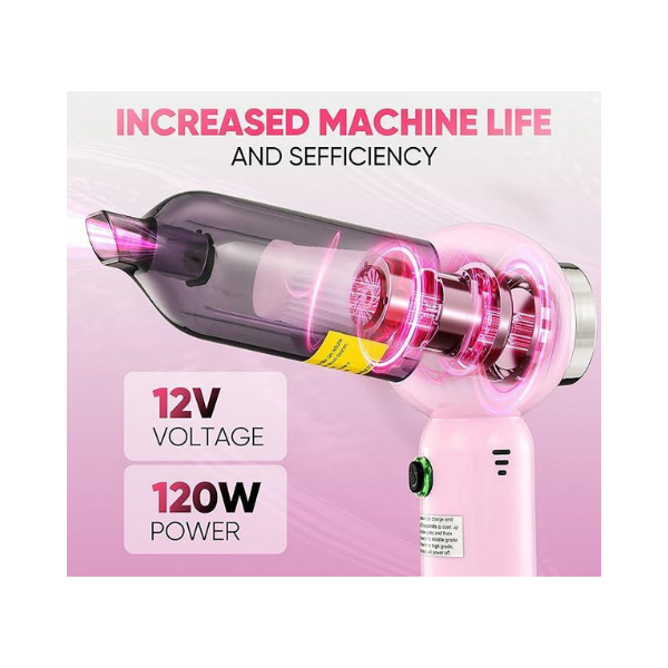 AUXTUR Portable Cordless Car Vacuum – 17500PA Suction & HEPA Filter