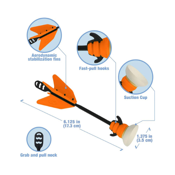 Zing Air Hunterz Wrist Bow Toy – Launch Suction Cup Arrows Up to 45 ft