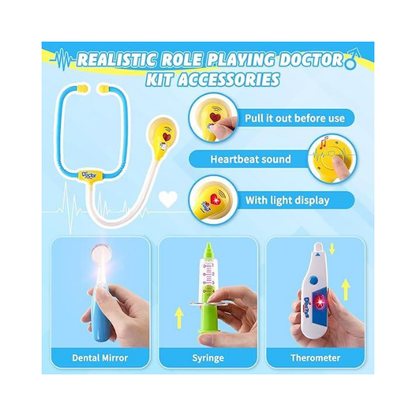 NETEHU Toddler Doctor Kit – Pretend Play Medical Set with Costume