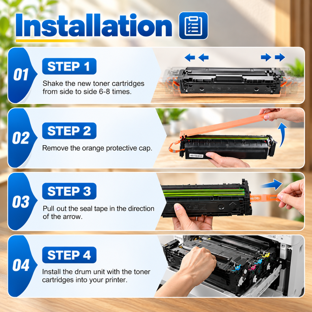 GRESINLY 218A Toner Cartridge 4-Pack with Chips for HP LaserJet Pro 3301