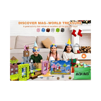 Magnetic Blocks Building Set - STEM Sensory Toys for Kids | 70 Pcs