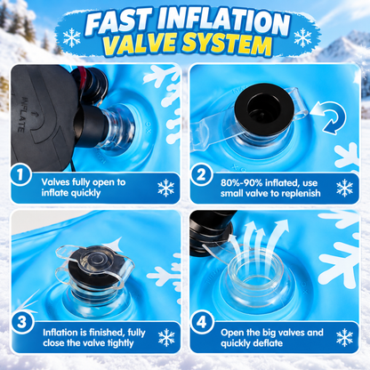ZMLM 36" Snow Tube Sled for Kids & Adults, Inflatable PVC Winter Sled