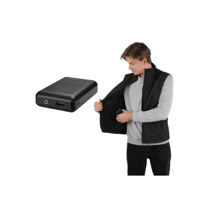 Moteoza Men's Heated Vest – Large, Dual Zone Carbon Fiber Warmth