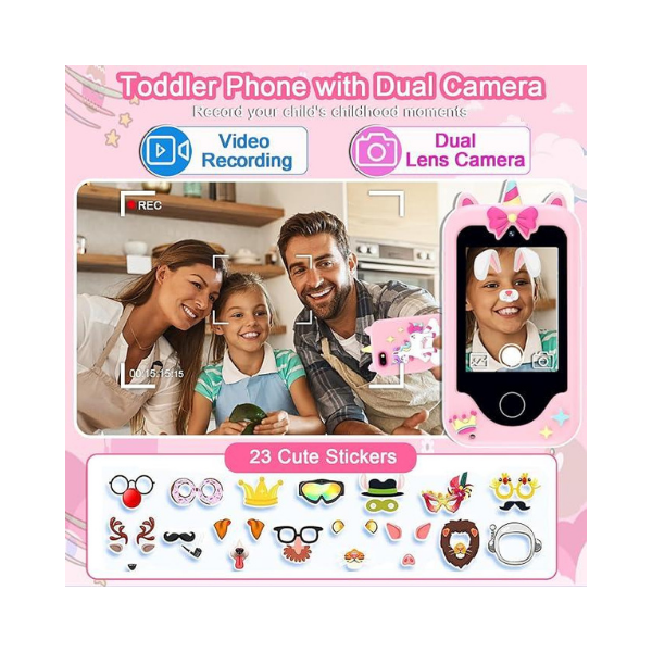 Kids Smart Toy Phone – 2.8” Touchscreen, Dual Cameras, Games & Music