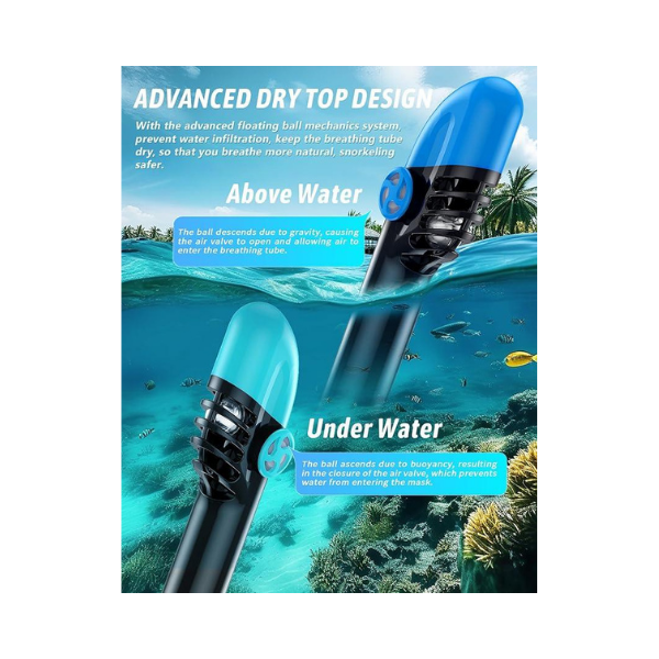 Zenoplige Full Face Snorkel Mask with Camera Mount – Anti-Fog & Leak