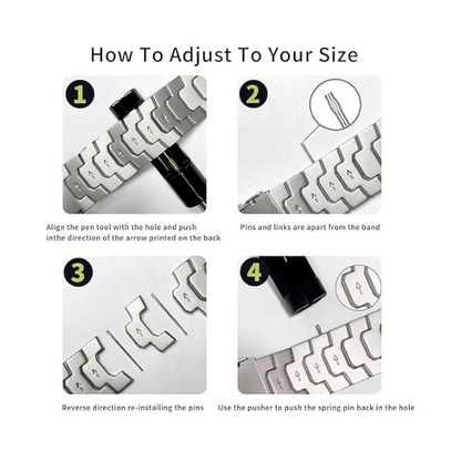 Pulseira magnética de titânio para Apple Watch 49 mm-38 mm - Pulseira de metal ajustável