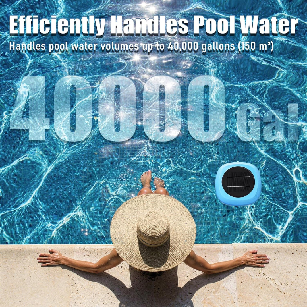 MECHINHUB Solar Pool Ionizer for 40,000 Gallon Pools, Copper Anode