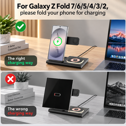 Aresh 3-in-1 Charging Station for Samsung Galaxy Phone, Watch 9/Ultra2 & Buds