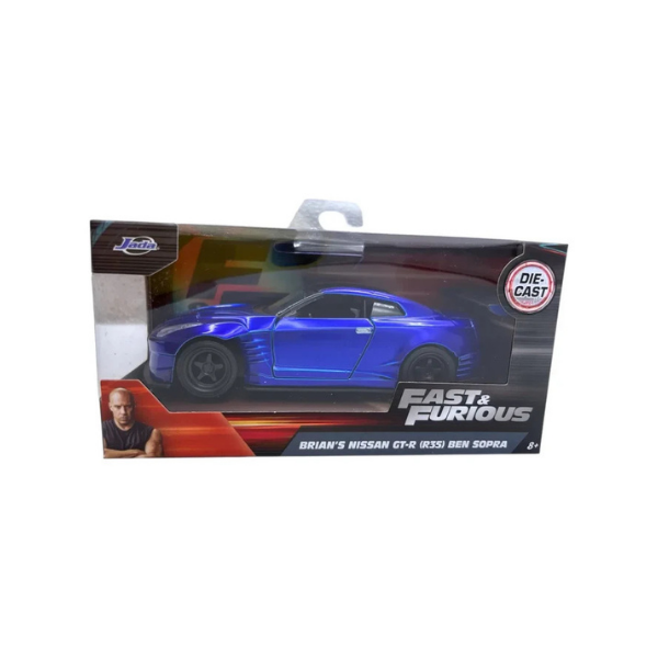 Jada 1/32 Scale Brian’s 2009 Nissan GTR R35 Diecast Car – Blue, Movie Edition