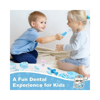 Conjunto de dentista com 30 peças para crianças a partir de 3 anos, kit de dentista de faz de conta com ferramentas
