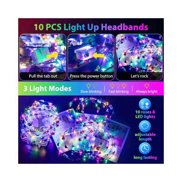 HONLYNE 302-Piece Glow Party Supplies LED Toys Kit for Kids & Adults