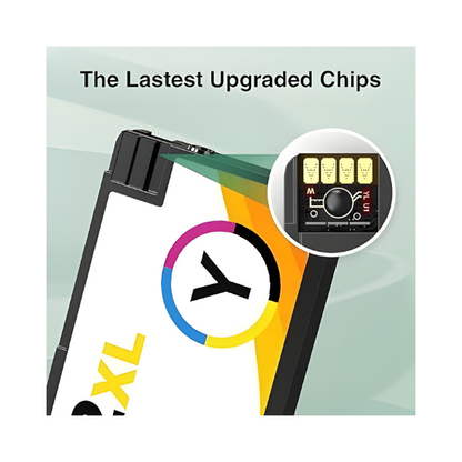 Cartuchos de tinta remanufaturados 962XL – preto e colorido, rendimento de 250 páginas