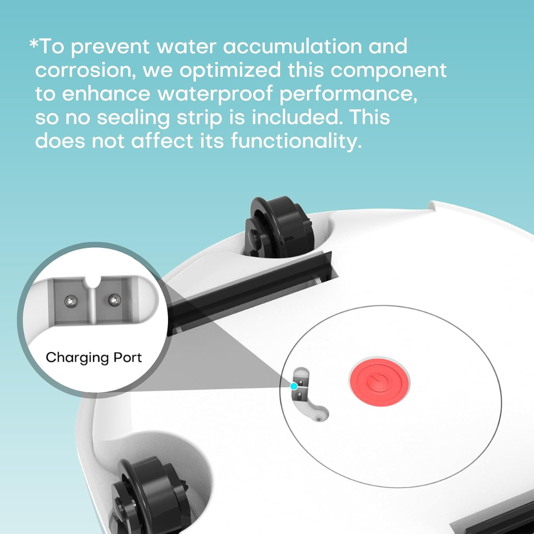 WINNY HJ1102P Cordless Robotic Pool Cleaner – Sapphire Blue and White