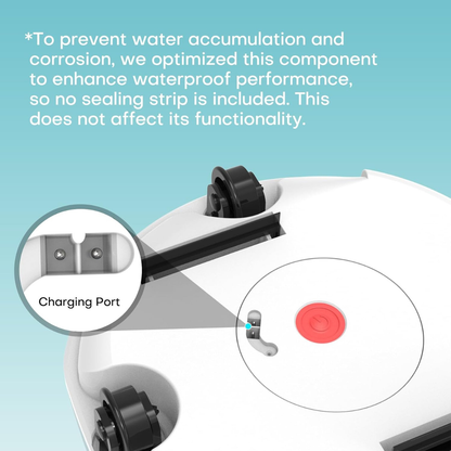WINNY HJ1102P Cordless Robotic Pool Cleaner – Sapphire Blue and White