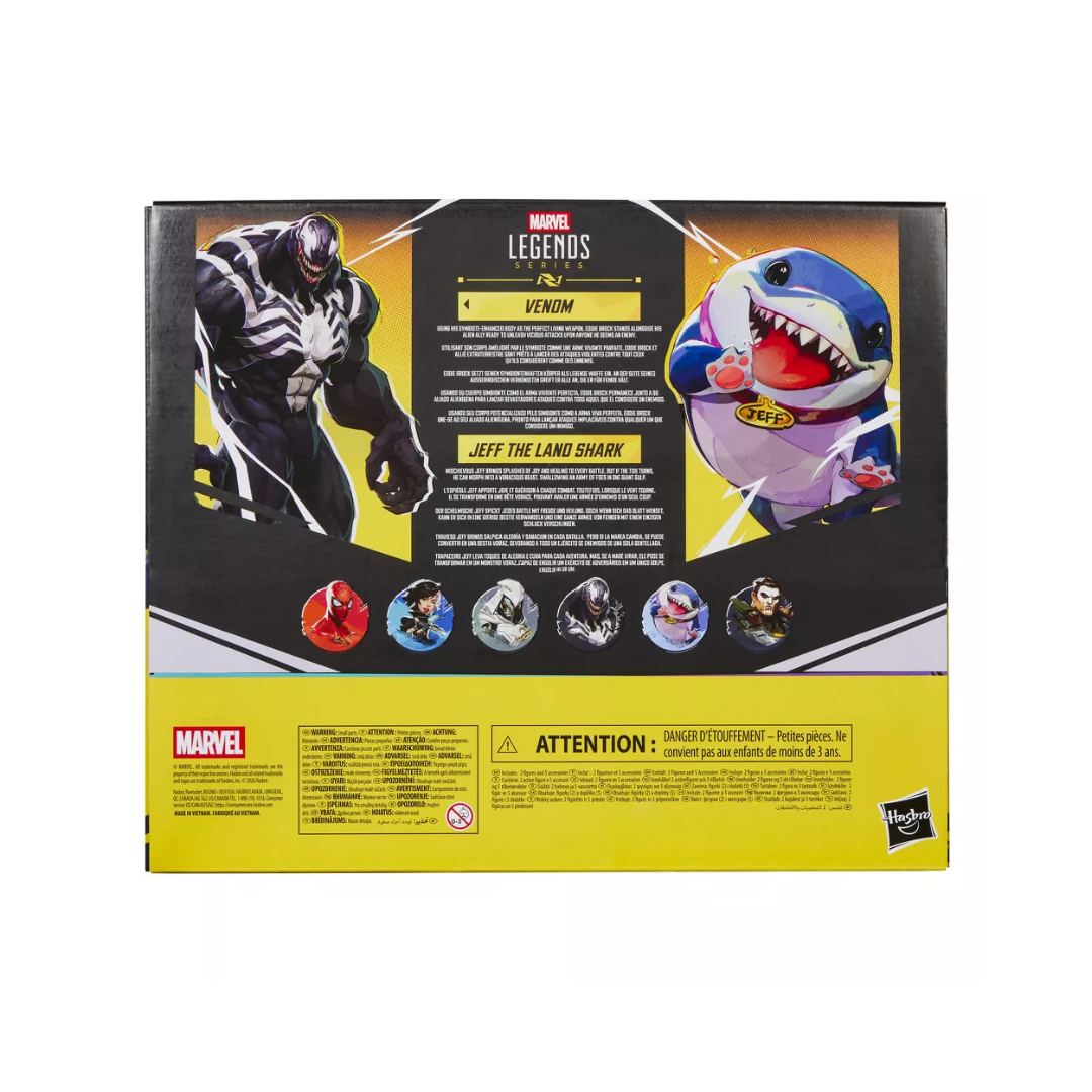 Marvel Legends Marvel Rivals Venom & Jeff the Land Shark 6 Inch Action Figure 2 Pack