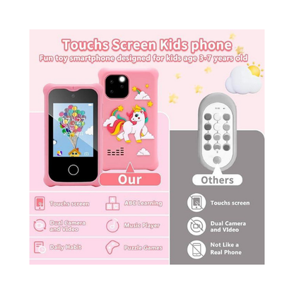 Surekuo 2.8" Kids Smart Phone for Girls, Dual Camera, Games & Music