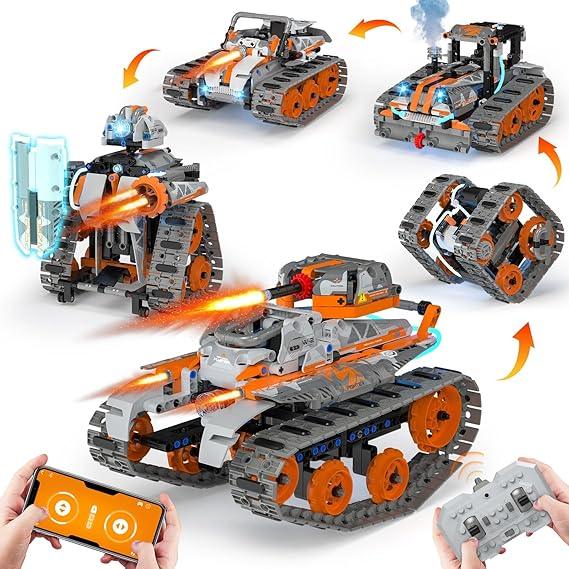 5-in-1 STEM Remote-Controlled Building Kit | Robots, Tanks & Cars for Kids - Logan's Toy Chest
