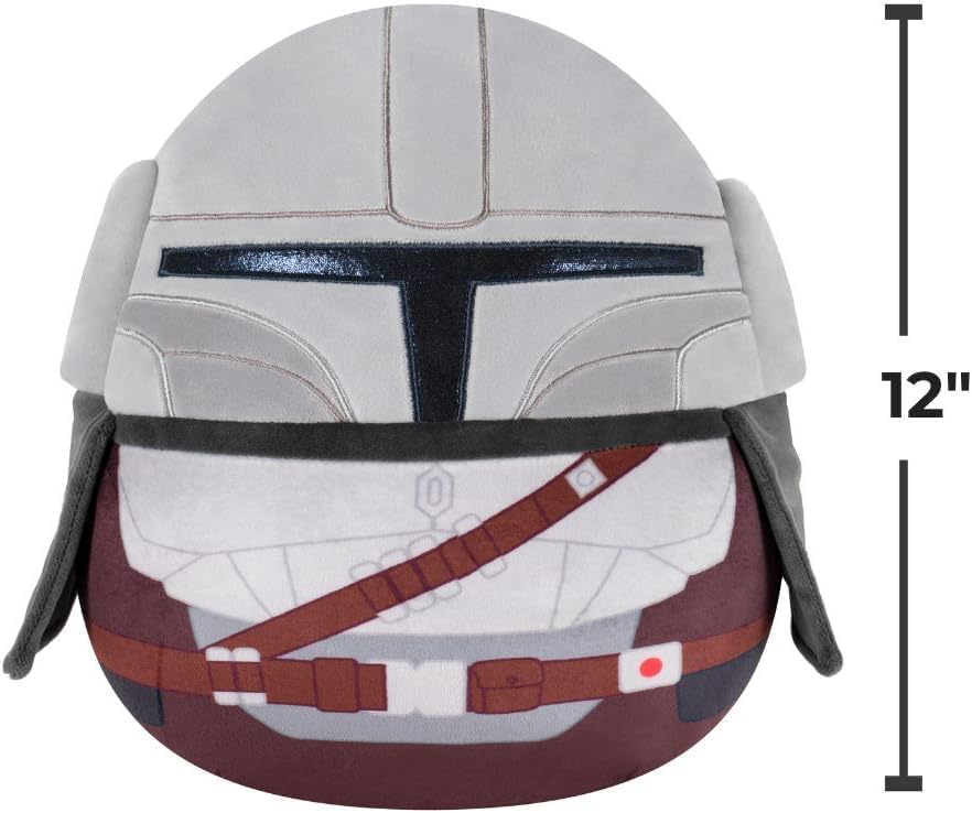 Squishmallows 12" Mandalorian Plush Toy for Star Wars Fans
