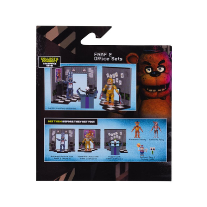 Five Nights at Freddy’s 2 Puppet with Office 5-Inch Jazwares Action Figure Set with Glow-in-the-Dark Eyes & Jumpscare Feature