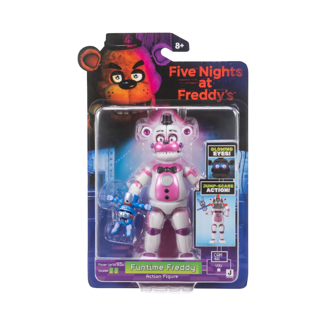 Jazwares FNAF Funtime Freddy 5-Inch Jumpscare Action Figure with Glow Eyes