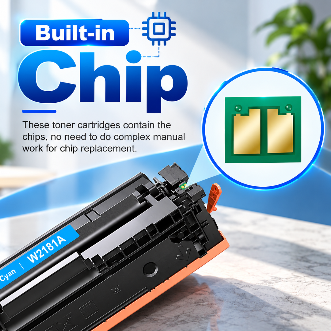 GRESINLY 218A Toner Cartridge 4-Pack with Chips for HP LaserJet Pro 3301
